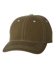Flexfit - Contrast Color Stitched Cap - 6386 Loden/_stone