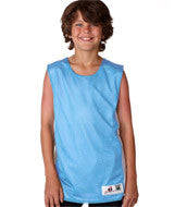 2559 Badger Youth Challenger Reversible Tank Columbia Blue/ White