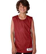 2559 Badger Youth Challenger Reversible Tank Cardinal/ White