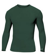 2604 Badger Youth Long-Sleeve B-Fit Crew Forest Green