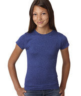 2605 LA T Girls' Fine Jersey Vintage Longer Length T-Shirt Vintage Royal