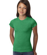 2605 LA T Girls' Fine Jersey Vintage Longer Length T-Shirt Vintage Green