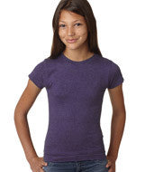 2605 LA T Girls' Fine Jersey Vintage Longer Length T-Shirt Vintage Purple