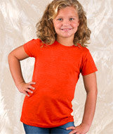 2605 LA T Girls' Fine Jersey Vintage Longer Length T-Shirt Vintage Orange