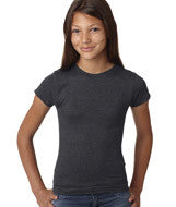 2605 LA T Girls' Fine Jersey Vintage Longer Length T-Shirt Vintage Smoke