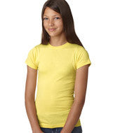 2616 LA T Girls’ Fine Jersey Longer Length T-Shirt Yellow