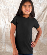 2616 LA T Girls’ Fine Jersey Longer Length T-Shirt Black