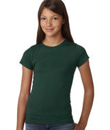 2616 LA T Girls’ Fine Jersey Longer Length T-Shirt Forest