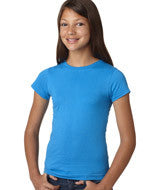 2616 LA T Girls’ Fine Jersey Longer Length T-Shirt Cobalt Blue