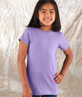 2616 LA T Girls’ Fine Jersey Longer Length T-Shirt Lavender