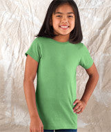 2616 LA T Girls’ Fine Jersey Longer Length T-Shirt Grass