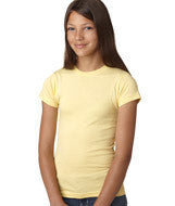 2616 LA T Girls’ Fine Jersey Longer Length T-Shirt Butter