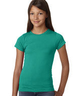 2616 LA T Girls’ Fine Jersey Longer Length T-Shirt Jade