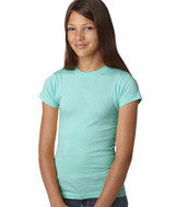 2616 LA T Girls’ Fine Jersey Longer Length T-Shirt Chill
