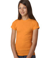 2616 LA T Girls’ Fine Jersey Longer Length T-Shirt Papaya
