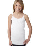 2623 LA T Girls Spaghetti Strap Tank White