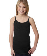 2623 LA T Girls Spaghetti Strap Tank Black