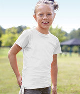 2625 LA T Girls Side Tie Tee White