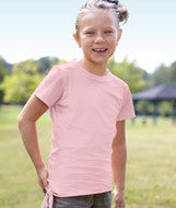 2625 LA T Girls Side Tie Tee Pink