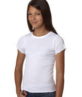 2632 LA T Girls' Baby Rib Tiny Tee White
