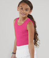 2690 LA T Girls' Fine Jersey Tank Hot Pink