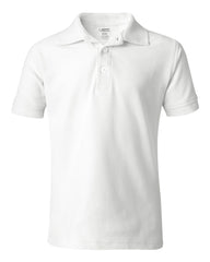 French Toast - Youth Husky Short Sleeve Pique Polo - A9084H White