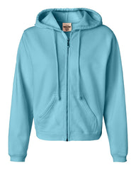 Comfort Colors - Ladies' Pigment-Dyed Full-Zip Hooded Sweatshirt - 1598 Lagoon_blue