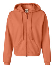 Comfort Colors - Ladies' Pigment-Dyed Full-Zip Hooded Sweatshirt - 1598 Melon