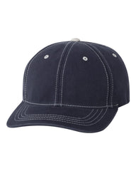 Flexfit - Contrast Color Stitched Cap - 6386 Navy/_stone
