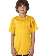 2930 Badger Youth B-Core Henley Tee Gold