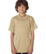 2930 Badger Youth B-Core Henley Tee Vegas Gold