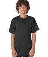 2930 Badger Youth B-Core Henley Tee Black