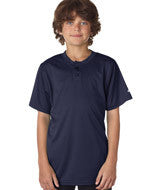 2930 Badger Youth B-Core Henley Tee Navy