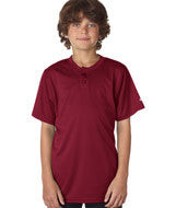 2930 Badger Youth B-Core Henley Tee Cardinal