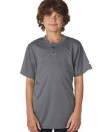 2930 Badger Youth B-Core Henley Tee Graphite