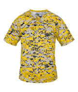 2980 Badger Youth Two-Button Placket Self Collar Tee Gold Digital