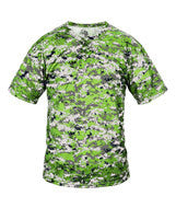 2980 Badger Youth Two-Button Placket Self Collar Tee Lime Digital