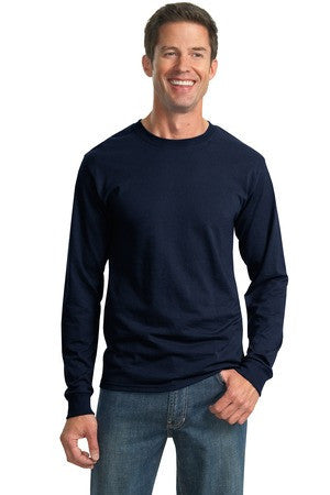 JERZEES - Heavyweight Blend   50/50 Cotton/Poly Long Sleeve T-Shirt.  29LS Navy