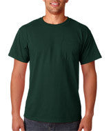 29MP Jerzees Adult Heavyweight Blend&trade; Pocket T-Shirt Forest Green