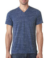 3005 Bella + Canvas Unisex Jersey Short-Sleeve V-Neck Tee Navy Marble