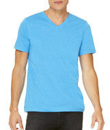 3005 Bella + Canvas Unisex Jersey Short-Sleeve V-Neck Tee Neon Blue