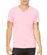 3005 Bella + Canvas Unisex Jersey Short-Sleeve V-Neck Tee Neon Pink