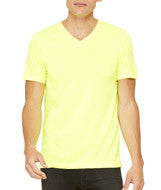 3005 Bella + Canvas Unisex Jersey Short-Sleeve V-Neck Tee Neon Yellow