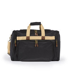 3013 Ultraclub Polyester Travel Duffel Black