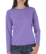 3014 Chouinard Ladies' Garment-Dyed Long-Sleeve Tee Violet PgmDye