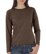 3014 Chouinard Ladies' Garment-Dyed Long-Sleeve Tee Chocolate PgmDye