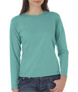 3014 Chouinard Ladies' Garment-Dyed Long-Sleeve Tee Seafoam PgmDye