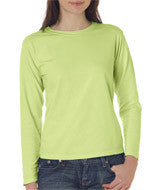3014 Chouinard Ladies' Garment-Dyed Long-Sleeve Tee Celedon DirDye