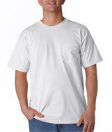3015 Union Made: A Division of Bayside Adult Union Made Pocket Tee White