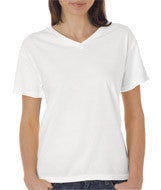 3099 Chouinard Ladies' V-Neck Tee White DirDye